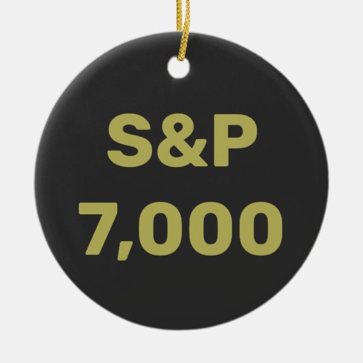 S&P 7.000 Level Stock Market Index Celebration Keramik Ornament (Vorne)
