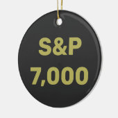 S&P 7.000 Level Stock Market Index Celebration Keramik Ornament (Links)