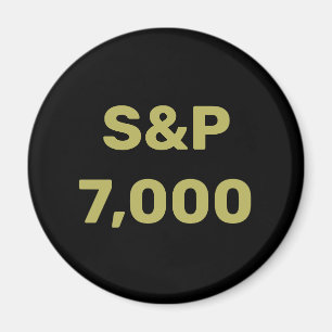 S&P 7.000 Level Stock Market Index Celebration Magnet