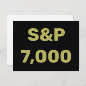 S&P 7.000 Level Stock Market Index Celebration Postkarte (Vorne/Hinten)