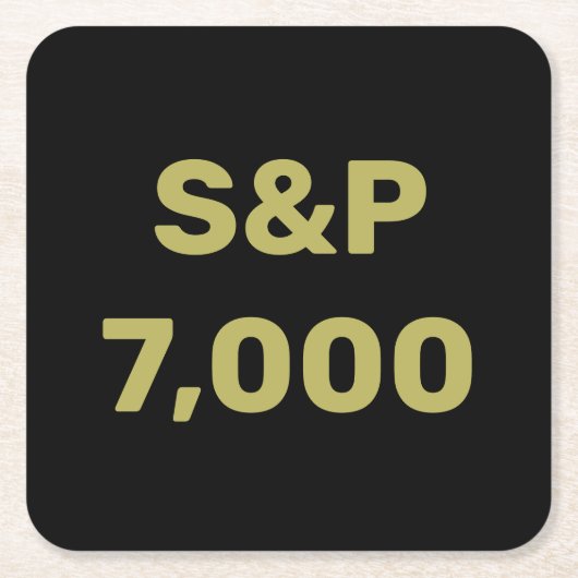 S&P 7.000 Level Stock Market Index Celebration Rechteckiger Pappuntersetzer (Vorderseite)