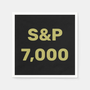 S&P 7.000 Level Stock Market Index Celebration Serviette
