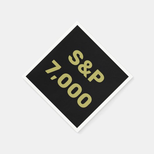 S&P 7.000 Level Stock Market Index Celebration Serviette (Ecke)