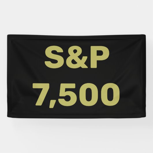 S&P 7,500 Level Aktienmarktindex-Feier Banner (Horizontal)