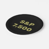 S&P 7.500 Level Aktienmarktindex-Feier Pappteller (Schrägansicht)