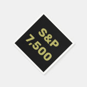 S&P 7.500 Level Aktienmarktindex-Feier Serviette (Ecke)