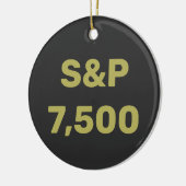 S&P 7,500 Level Stock Market Index Celebration Keramik Ornament (Links)