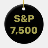 S&P 7,500 Level Stock Market Index Celebration Keramik Ornament (Hinten)