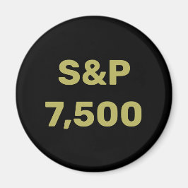 S&P 7,500 Level Stock Market Index Celebration Magnet