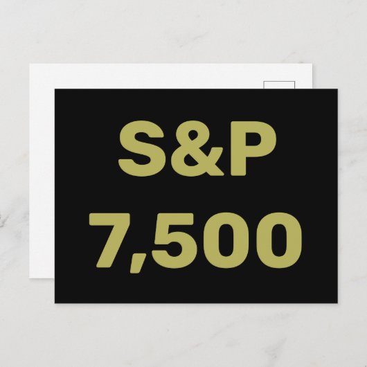 S&P 7,500 Level Stock Market Index Celebration Postkarte (Vorne/Hinten)