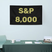 S&P 8.000-Level-Aktienindex-Feier Banner (Messeveranstaltung)