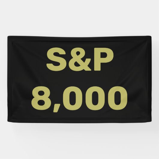 S&P 8.000-Level-Aktienindex-Feier Banner (Horizontal)