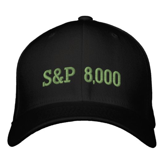 S&P 8.000-Level-Aktienindex-Feier Bestickte Baseballkappe (Vorderseite)