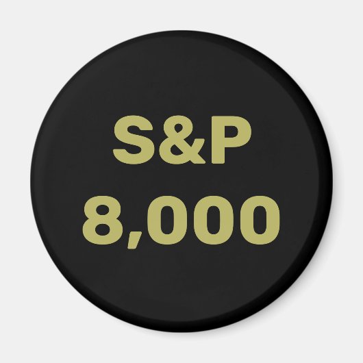S&P 8.000-Level-Aktienindex-Feier Magnet (Vorne)