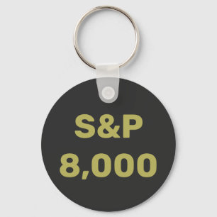 S&P 8.000-Level-Aktienindex-Feier Schlüsselanhänger