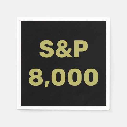 S&P 8.000-Level-Aktienindex-Feier Serviette (Vorderseite)