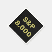 S&P 8.000-Level-Aktienindex-Feier Serviette (Ecke)