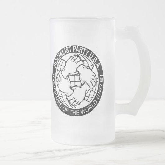 S.P.U.S.A Logo Mattglas Bierglas (Rechts)