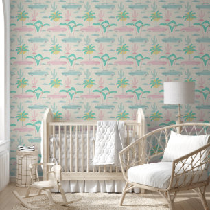 S -Palm Springs Pastel Design – Cars & Palms Tapete