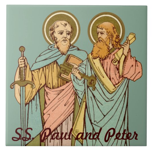 S. Paul und Peter, Apostel (RLS 13 & 14) Fliese (Vorderseite)