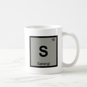 S - Periodisches Tabellensymbol der Sarangi Music  Kaffeetasse