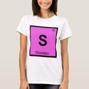 S - Periodisches Tabellensymbol für die Chemie in  T-Shirt