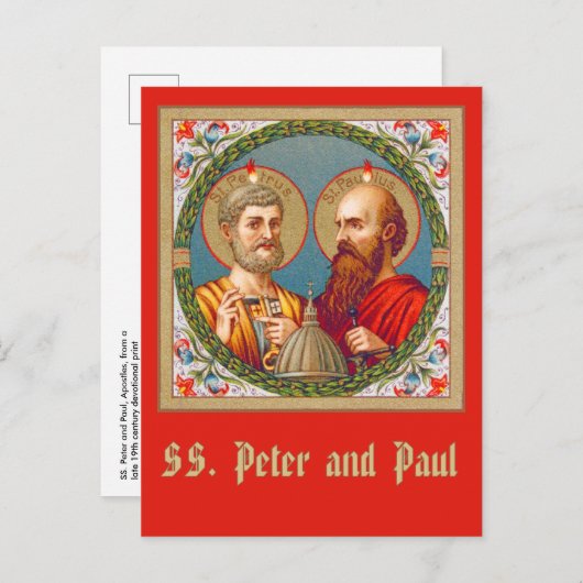 S. Peter und Paul, Apostles (JMAS 01) Postkarte (Vorne/Hinten)