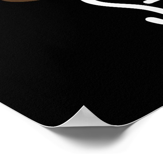 S-poo-ky Funny Ghost Kack Pun Dark BG Poster (Ecke)