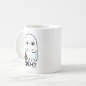 S-poo-ky Funny Ghost Kack Pun Kaffeetasse (Vorderseite Links)