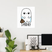 S-poo-ky Funny Ghost Kack Pun Poster (Heimbüro)