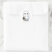 S-poo-ky Funny Ghost Kack Pun Runder Aufkleber (Tasche)
