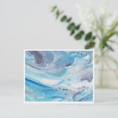 S Postkarte 4.25"x5.6" - Blauer Fleck (Stehend Vorderseite)