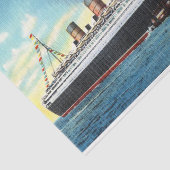 S. Queen Mary (1930-1945) Ocean Liner Seidenpapier (Ausschnitt)