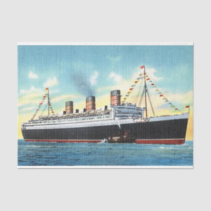 S. Queen Mary (1930-1945) Ocean Liner Seidenpapier