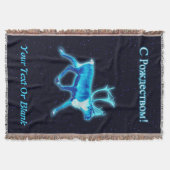 S Rozhdestvom - Blue Caribbean (Reindeer) Decke (Vorderseite)