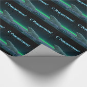 S Rozhdestvom - Ice Edge Polar Bear Geschenkpapier (Ecke)