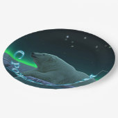 S Rozhdestvom - Ice Edge Polar Bear Pappteller (Schrägansicht)