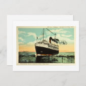 S.S. Alabama, Cleveland Put-in-Bay-Route Postkarte (Vorne/Hinten)