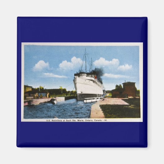S.S. Assiniboia bei Sault Ste. Marie, Ontario, CA Magnet (Vorne)