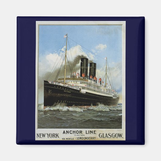 S.S. Caledonia - New York nach und von Glasgow Magnet (Vorne)