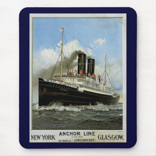 S.S. Caledonia - New York nach und von Glasgow Mousepad (Vorne)