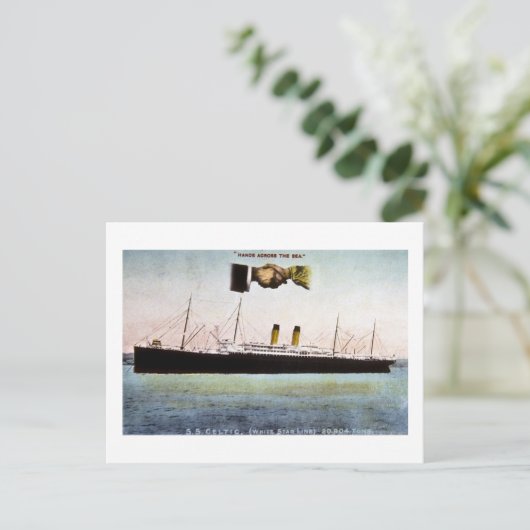 S.S. Celtic (White Star Line) 20.904 Tonnen Postkarte (Stehend Vorderseite)