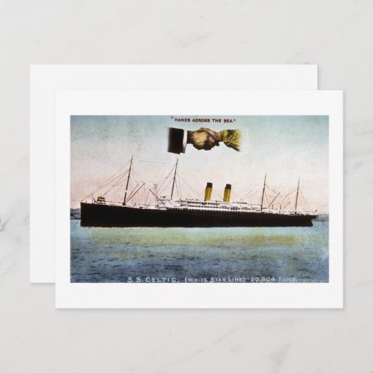 S.S. Celtic (White Star Line) 20.904 Tonnen Postkarte (Vorne/Hinten)