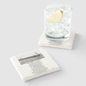 S.S. Edmund Fitzgerald Steinrutsche Steinuntersetzer (Seitenansicht)