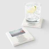 S.S. Edmund Fitzgerald Stone Coaster Steinuntersetzer (Seitenansicht)