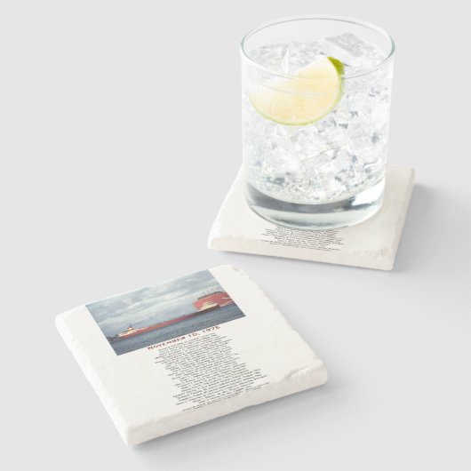 S.S. Edmund Fitzgerald Stone Coaster Steinuntersetzer (Seitenansicht)