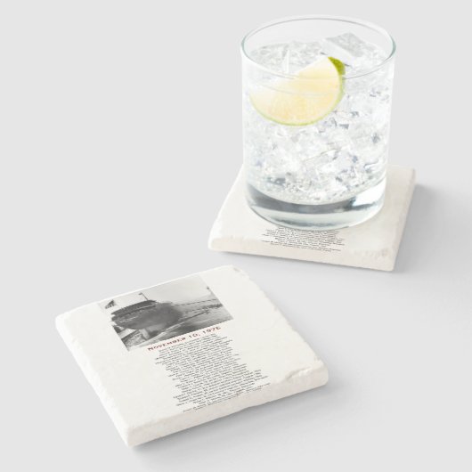 S.S. Edmund Fitzgerald Stone Coaster Steinuntersetzer (Seitenansicht)