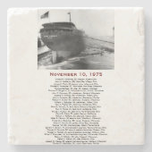 S.S. Edmund Fitzgerald Stone Coaster Steinuntersetzer (Vorderseite)