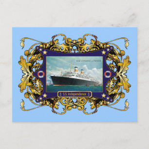 S.S. Independence Vintage-Dampfschiff Postkarte
