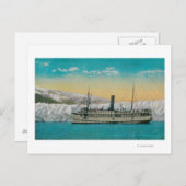 S.S. Jefferson am Taku Glacier, Alaska Postkarte (Vorne/Hinten)